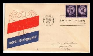 Us Cover Statue Of Liberty 3c Fdc America Needs Your Help Patriotic Cachet