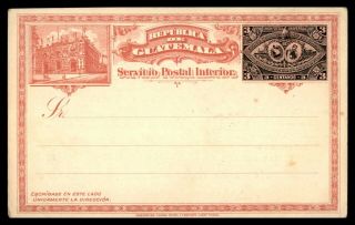 Mayfairstamps Guatemala 3 Cents Black & Red Postal Stationery Stationery Ca
