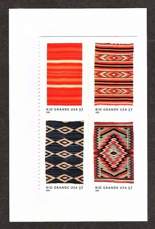 3926 - 29 37c Rio Grande Blankets Block Of 4 Stamps Mnh