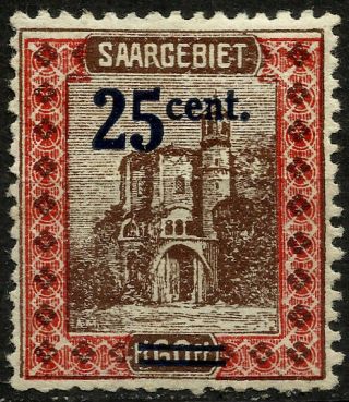 Saargebiet,  Landscape Of Saargebiet,  Year 1921,  Hinged,  (su090)