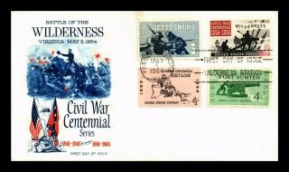 Dr Jim Stamps Us Civil War Centennial Battle Of Wilderness Fdc Combo Cover