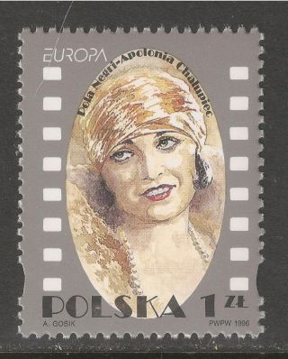 Poland 3290 (a1088) Vf Mnh - 1996 1z Pola Negri,  Actress / Europa