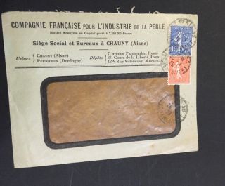France 1920 Commercial Cover Early Use Window Envelope