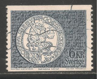 Sweden 755a (a177e) Vf - 1972 6k Blood Money Coins And Old Map Of Sweden