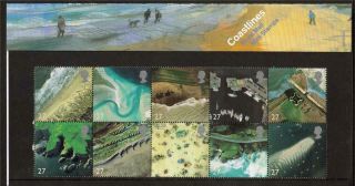 2002 Royal Mail Presentation Pack British Coastlines Decimal Stamps