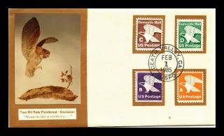 Us Cover Domestic Mail D Issue Multi Franked Eagle Mouse Fdc Double A Cachet
