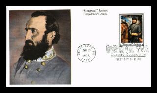 Dr Jim Stamps Us General Stonewall Jackson Civil War First Day Mystic Cover
