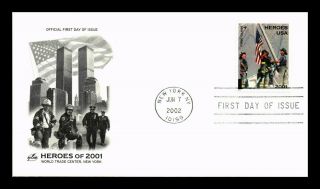 Dr Jim Stamps Us Heroes Of 2001 World Trade Center Fdc Cover Art Craft