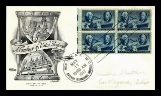 Us Cover Postage Stamp Centenary Fdc Block Of 4 Scott 947 Artmaster Cachet