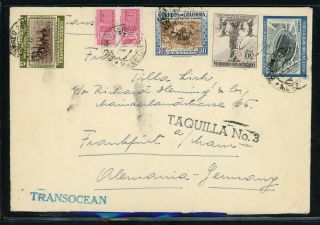Colombia Postal History: Lot 1 1953 Multifranked Taquilla No.  3 To Germany $$$