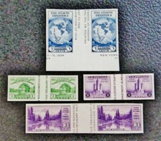 Nystamps Us Block Stamp 766 // 770 H Ngai Pairs With Vertical Gutter $33
