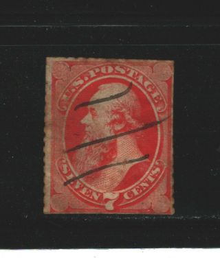 7 Cent E.  Stanton Sc 149 Hinged Vermilion 1871 (lot - K574)