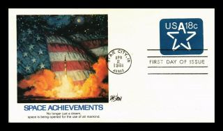 Dr Jim Stamps Us Star Embossed Fdc Postal Stationery Cover Space Achievements