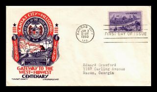Dr Jim Stamps Us Kansas City Missouri Centennial Fdc Cover Scott 994 Staehle