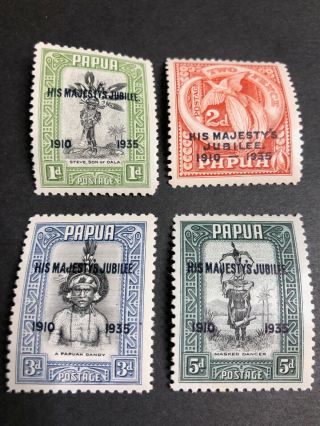 Papua Guinea Scott 114 - 117 Og Cv $9.  20