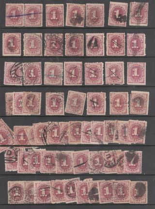 Stock Page J21 1c Bright Claret Postage Dues All Sound As Per Scans
