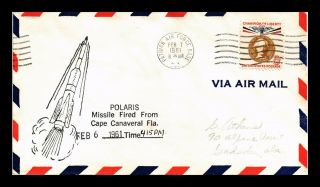 Dr Jim Stamps Us Polaris Missile Fired Air Mail Event Cover Patrick Afb 1961