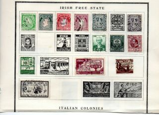 Irish State (11) Stamps Fine Pre - 1945 From An Old Scott Album