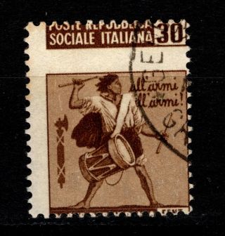 Italy Italian Rsi 1944 Error Misplaced Perforation Rrr Signed