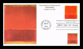 Us Cover Mark Rothko Four Centuries Of American Art Fdc Mystic Cachet