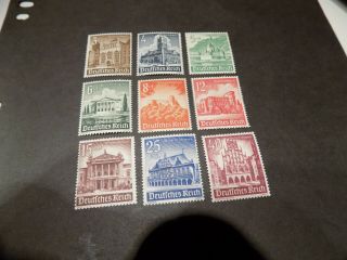 1940 Set Of 9 Winter Relief Fund Stamps In Mnh
