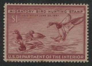 Duck Stamp 1946 - 47 Scott Rw13