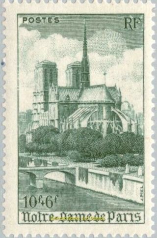 Ebs France 1947 Tourism: Notre - Dame De Paris Yt 776 Mnh