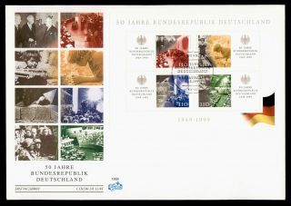 Dr Who 1999 Germany 50 Years Of The Republic S/s Fdc Lc128549