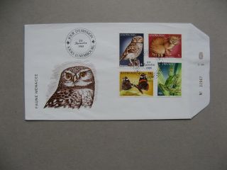 Luxembourg,  Cover Fdc 1985,  Bird Owl Cat Insect Butterfly Reptile Frog