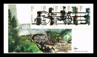 Dr Jim Stamps Us Locomotives Booklet Pane Gill Craft First Day Cover Baltimore