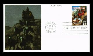 Us Cover Overland Mail Legends Of The West Fdc Mystic Cachet