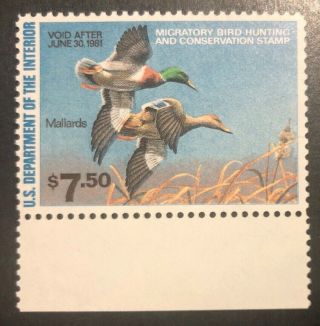 Tdstamps: Us Federal Duck Stamps Scott Rw47 $7.  50 Mh Og