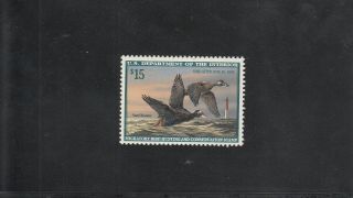 Rw63 Surf Scoter Nh Duck Stamp Cv $32.  50