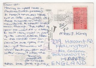 1973 Gb Postage Due Cover Andorra To Portsmouth Postcard 2p To Pay Slogan