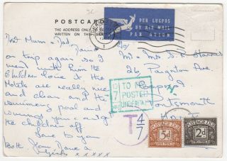 1967 Gb Postage Due Cover Johannesburg South Africa To Portsmouth Sgd59 Sgd62