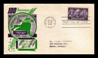 Dr Jim Stamps Us Womens Rights Convention Ken Boll Fdc Cover Scott 959