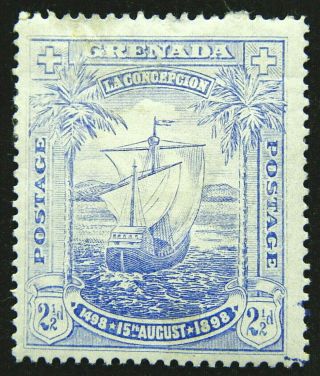Grenada Stamp 1898 2 1/2d Flagship Of Columbus Scott 47 Sg56 Og H