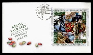 Dr Who 2007 Norfolk Island Kentia Palm Seed S/s Fdc C124296