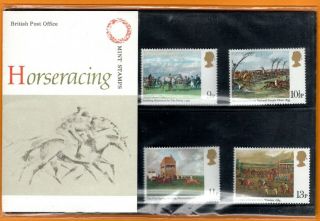 1979,  British Post Office Presentation Pack 109 Horse Racing 4 Stamps