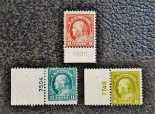 Nystamps Us Stamp 508 // 511 Og H $32 Franklin
