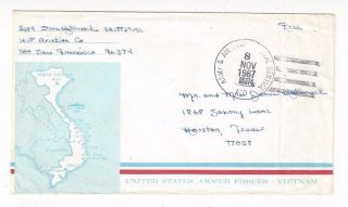 1967 U.  S.  Armed Forces Viet Nam,  Apo San Francisco 96374 Cacheted