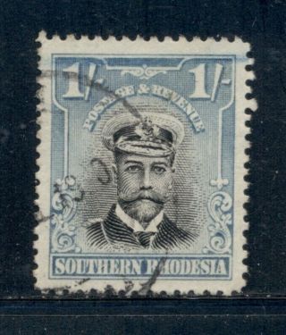 Southern Rhodesia 10 Sg10 1924 - 29 1sh Kgv Cat$12