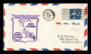 Us Covers Airmail First Flight Am 3 Saint Petersburg Florida To Chicago Illinois