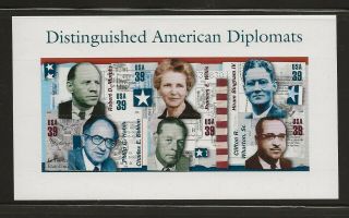 4076 39 Cent American Diplomats Full Pane Of 20