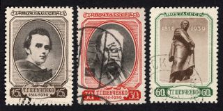 Russia Ussr 1939 Set Of Stamps Zagor 586 - 588 Cv=9.  4$