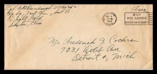 Dr Jim Stamps Us Frank Dayton World War Ii Legal Size Cover Wright Field