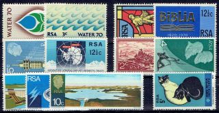 South Africa 1970 To 1972 Year Sets Of Commemorative Stamps Unhinged