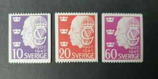 1947 Sweden Sverige Schweden Set King Gustaf V Vf Mlh B300.  20 Start 0.  99$