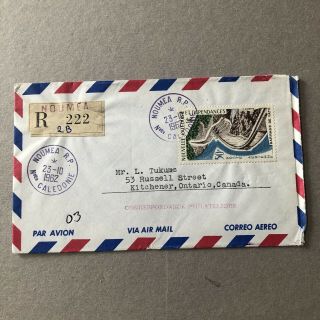 Z) Air Mail Registered Cover France Caledonia To Canada 1962