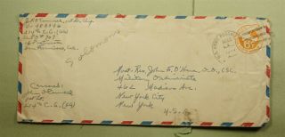 Dr Who 1940 Apo 709 Solomon Islands Airmail To Usa Wwii Censored E54185
